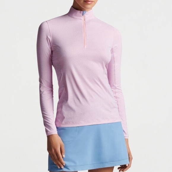 Peter Millar Women’s Golf Sun Protection Long Sleeve Shirt Pink Large - Picture 10 of 11